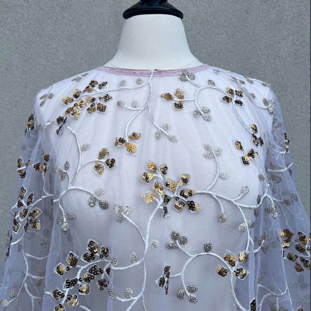 Free People Women's White and Purple Cardigan